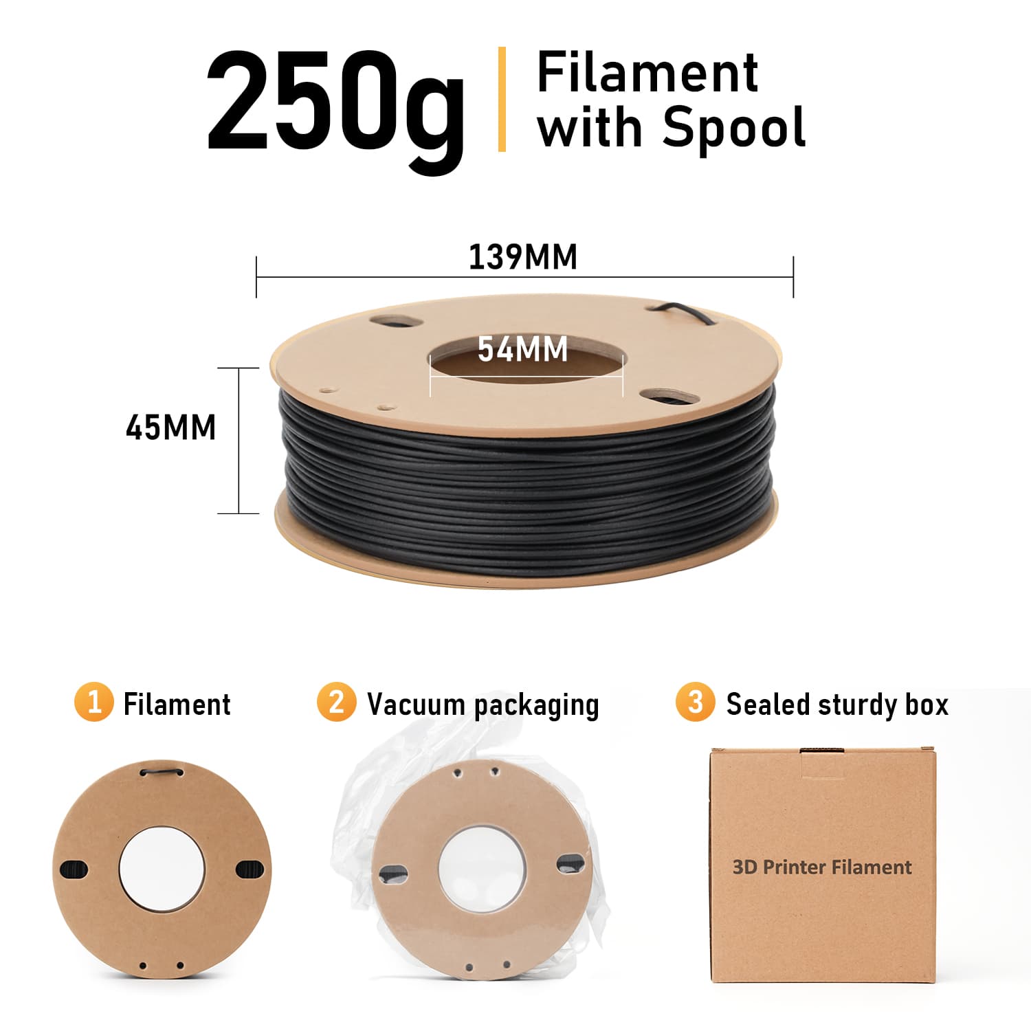PETG-CF Engineering Filament, 15 Percent Carbon Fiber Reinforced 3D Printer Material, Strong Rigid Filament For Functional Parts