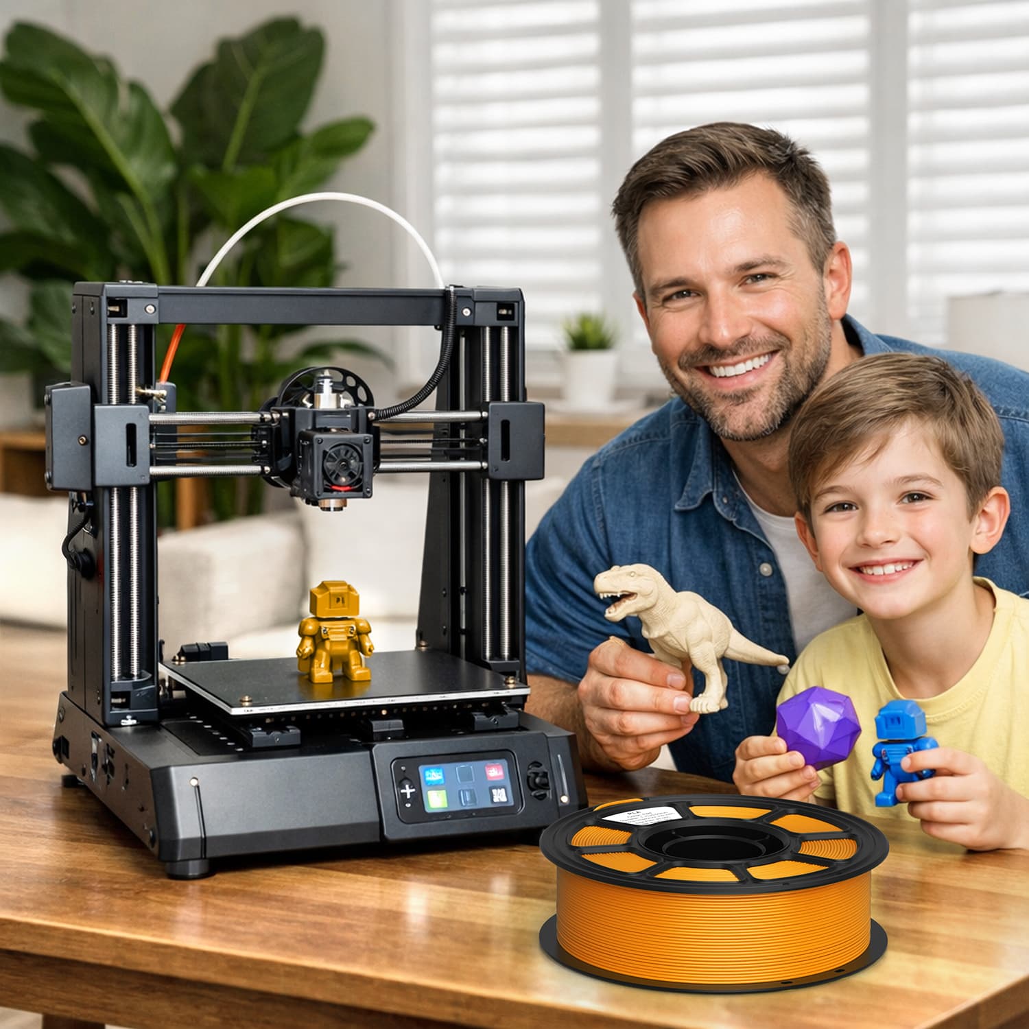Silk PLA Filament 1.75mm, 1.1kg Spool, Glossy Shiny Finish, Smooth Printing 3D Printer Filament